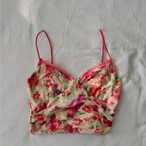 Floral Spaghetti Strap Top